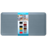 ComfiLife anti-fatigue mat in denim, top view helping reduce standing fatigue at kitchen counters