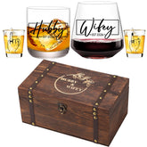 Comfit Hubby and Wifey keepsake box lid engraving for timeless wedding display.