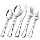 Compralo 60-piece silverware set with dining forks for elegant table settings.
