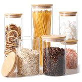 ComSaf 2Qt glass storage jar with lid, airtight seal for freshness