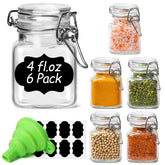 ComSaf 4 oz glass jar with lid for organized spices and jams