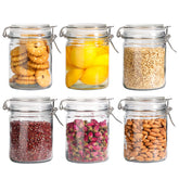 ComSaf airtight glass canister with 25oz capacity for organized pantry storage