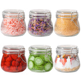 ComSaf 17oz airtight glass jar front view for pantry storage