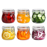 ComSaf 17oz airtight glass jar with lid keeps pantry staples fresh.