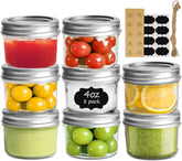 ComSaf mini mason jar 4oz with lids, ideal for preserves and on-the-go snacks.