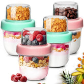 ComSaf overnight oats 8oz container with lid designed for portioned breakfasts