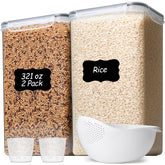 ComSaf rice container set with two lids for airtight bulk storage.