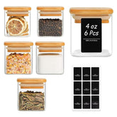 ComSaf square 4oz spice jars with labels for organized, fresh-tasting spices.