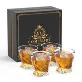 Comsmart whiskey glass with luxury gift box showcases premium packaging and gifting appeal