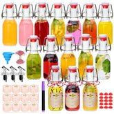 COMUDOT swing-top glass bottle 4oz set of 15 for vanilla and extracts