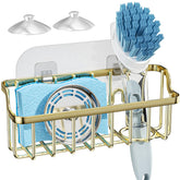 Consumest ladder sponge holder front view showing neat sink organization and easy access