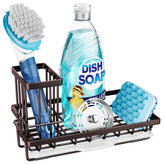 Consumest sink caddy on countertop organizing sponges and dish soap