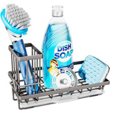 Consumest sponge holder on countertop keeps sponges dry and organized.