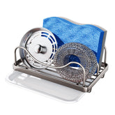 Consumest sponge holder near faucet keeps sponges organized and odors under control