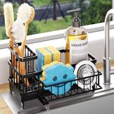 Consumest sponge holder with rotatable spout for drip-free drying.
