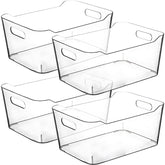 Control Kitchen clear storage bin for pantry organization and easy visibility