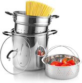 Cook N Home 12qt stockpot provides ample capacity for large meals.