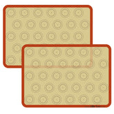 Cook Time macaron mat with 30 templates for even, uniform macarons