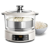 COOK WITH COLOR 3L glass mini rice cooker front view for compact kitchen use
