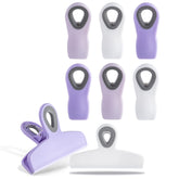 COOK WITH COLOR lavender bag clips with soft touch finish for secure bag sealing