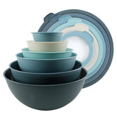 COOK WITH COLOR mixing bowls with non-slip bottom for stable prep on the counter.