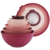 COOK WITH COLOR rose mixing bowls packshot, ready for prep and storage