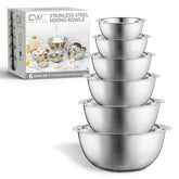 Cook With Color stainless steel nesting bowls for space-saving storage