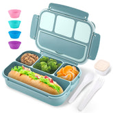 Cookage Bento Box with four compartments keeps lunches organized and portioned.