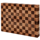Cookaholic acacia cutting board front view, premium finish for everyday meal prep.