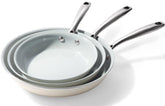 Cookersway ceramic nonstick 8-inch fry pan for easy egg release with minimal oil.