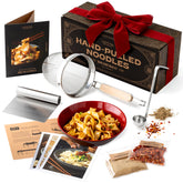 Cooking Gift Set noodle basket strainer with wooden handle for quick draining noodles
