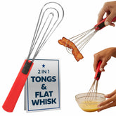 Cooks Innovations Foodie Tongs fold-flat design saves drawer space and stores easily.