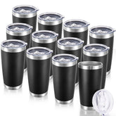 Cool Yoleb 20 oz tumbler with lid shows double-wall vacuum insulation.