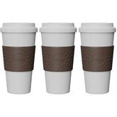 Copco Acadia 16oz travel mug side view highlighting its insulated body for hot drinks.