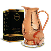 Copper Life pure copper water pitcher 70oz with hammered finish for daily hydration
