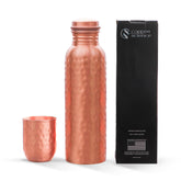 Copper Science bottle top view showing pure copper craftsmanship for daily hydration
