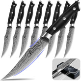 CoquusAid steak knife set with durable stainless blades for home dining.