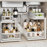 Corbyles under-sink organizer with ball-bearing slides for smooth operation