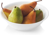 Corelle Livingware Winter Frost White bowl top view, chip-resistant glass for durable serving.