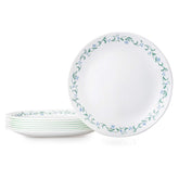 Corelle Vitrelle 10-25 inch dinner plate with periwinkle blossoms, ideal for everyday meals.