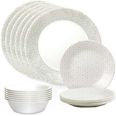 Corelle Vitrelle Knox dinner plates for everyday meals with chip-resistant glass