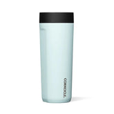 Corkcicle Commuter Cup powder blue 17oz keeps drinks cold up to 18 hours.