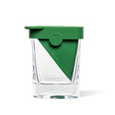 Corkcicle Premium Old Fashioned Glass with ice wedge cooling whiskey evenly for a smoother sip