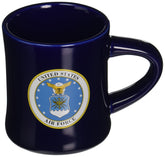 Cornell U.S. Air Force mug with blue glaze and front logo for daily coffee