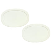 CorningWare F-15-PC oval plastic lid for 15-ounce dish in a two-pack, BPA-free and easy reuse.