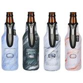 Cosmos marble pattern bottle sleeve close-up for stylish insulation