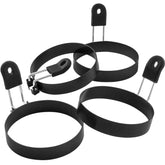 COTEY egg rings 4-pack on stovetop shaping round eggs