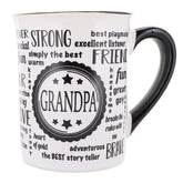 Cottage Creek Grandpa Mug, front view, 16oz capacity for daily coffee rituals.