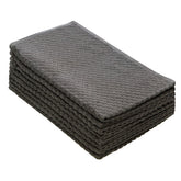 Cotton Craft Amazing Kitchen Towels in charcoal waffle weave eight-pack, absorbent and durable