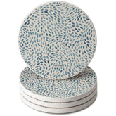 Counterart Thirstystone Drift Marks absorbent stone coaster protects surfaces from moisture and stains.